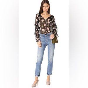 Ulla Johnson Azelea Noir floral blouse